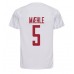 Danmark Joakim Maehle #5 Replika Borta matchkläder VM 2022 Korta ärmar